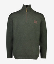 Swanndri Mariner Zip Neck Jumper Olive Green Zip