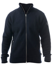 Holebrook Sweden Mans Zip mens T-Neck Full-zip Windproof wool jacket Navy