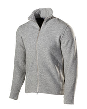 Holebrook Sweden Mans Zip mens T-Neck Full-zip Windproof wool jacket light grey