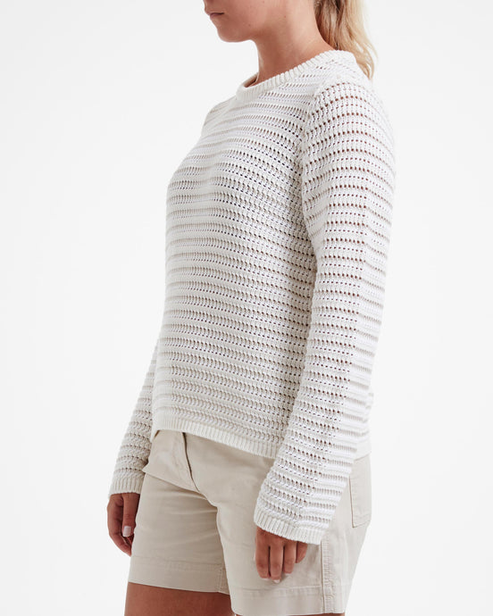 Holebrook Sweden Kelly Crew Neck Jumper - White/Beige