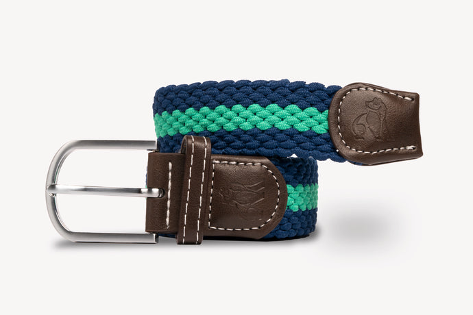 Recycled Woven Belt - Blue Green