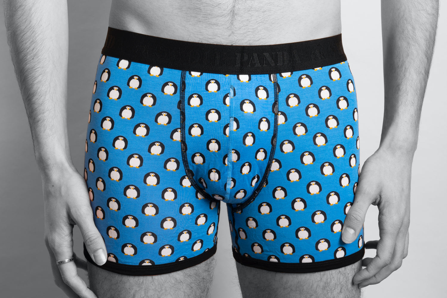 Big Mens Black Panda Bamboo Boxer Twin Pack Shorts Multipack - Foto 9