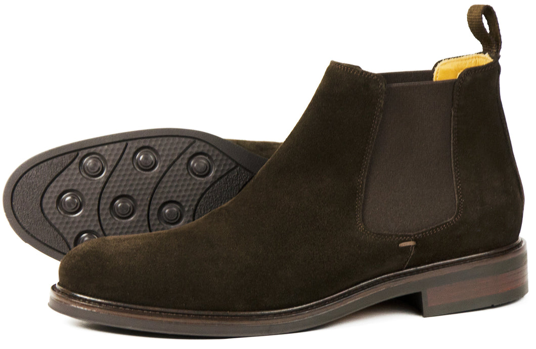 Orca Bay Chalfont Mens Suede Chelsea Boots Brown