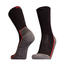 Uphill Cotton Merino Wool Walking Socks Black Grey