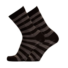 uphill merino 2 striped socks grey black