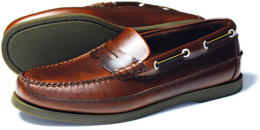 Orca Bay Fripp Mens Polished Leather Loafer Deck Shoes Elk