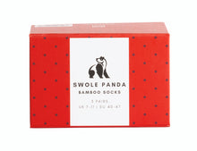 Swole Panda Bamboo Socks 3 Pairs Gift Box - Red & Blue box
