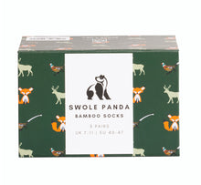 Swole Panda Bamboo Socks 3 Pairs Gift Box - Country Animals box