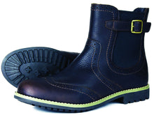 Orca Bay Marlborough Ladies Leather Brogue Chelsea Boots Dark Brown