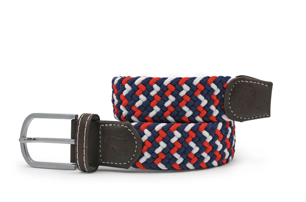 Swole Panda Recycled Woven Belt - Red White And Blue