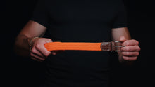 Recycled Woven Belt - Orange stretch