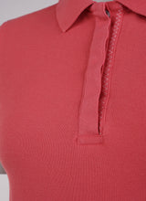 Pelle P Womens Team Polo Shirt raspberry pink placket
