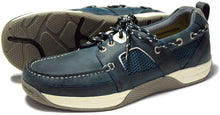 Orca Bay Wave Mens Leather Trainer Deck Shoes Navy