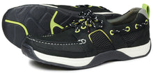 Orca Bay Wave Mens Leather Trainer Deck Shoes Carbon Yellow
