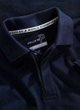Pelle P Mens Team Polo Shirt Dark Navy collar